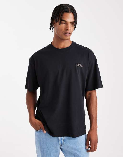 ONLY & SONS - T-shirt vestibilità comoda nera con stampa grafica Diner, 3 di 5