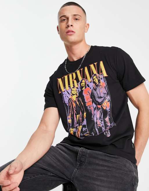 Only & Sons t-shirt with Nirvana print in black , 3 of 4