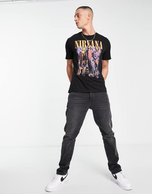 Only & Sons t-shirt with Nirvana print in black , 4 of 4