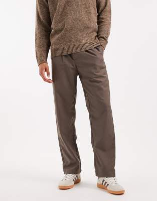 Only & Sons Tailored Pants In Gray