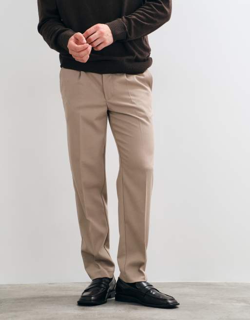 ONLY & SONS tailored tapered trousers in stone, 2 of 5