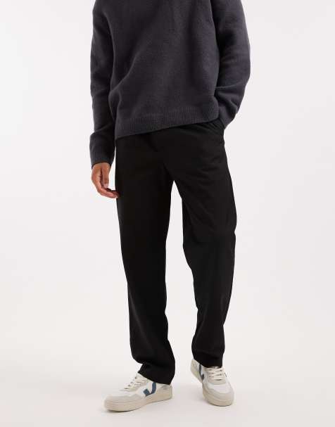 ONLY & SONS tailored trouser in black - view 1