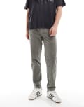 [ONLY & SONS] ONLY & SONS tapered cord pants in dark sage-Green S Castor gray