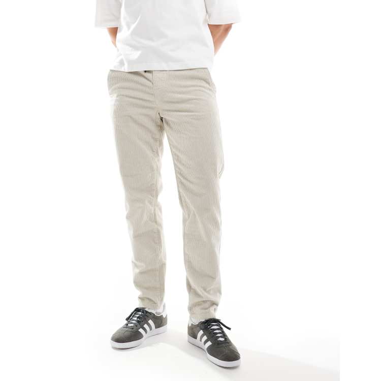 ★Smooth Mood★Aspen Corduroy Trouser★Cream_Navy★人気★ Marilyn Straight Pants In Fine Wale Stretch Corduroy