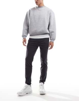 Only & Sons Tapered Fit Belted Cargo Pants In Dark Gray