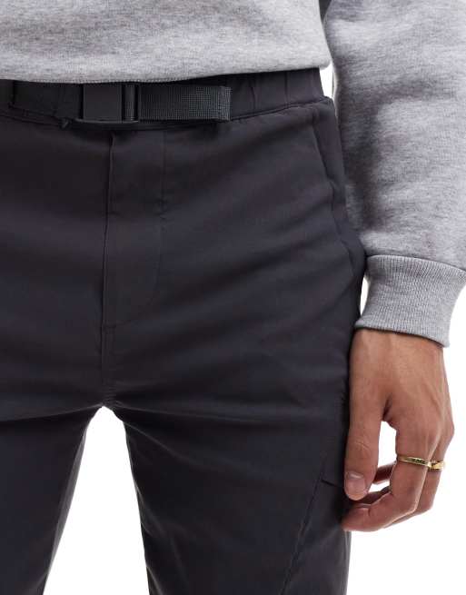 ONLY & SONS tapered fit belted cargo pants in dark gray | ASOS