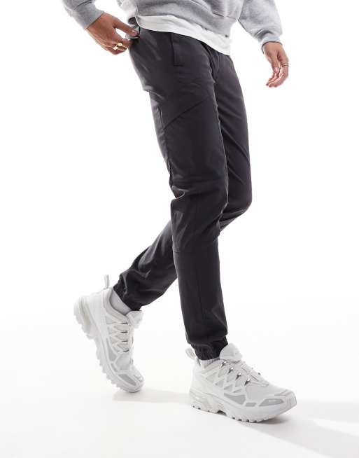 ONLY & SONS tapered fit belted cargo pants in dark gray | ASOS