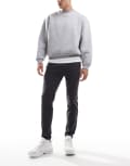 [ONLY & SONS] ONLY & SONS tapered fit belted cargo pants in dark grey XS Asphalt