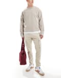 [ONLY & SONS] ONLY & SONS tapered fit cargo pants in stone-Black XL Silver lining