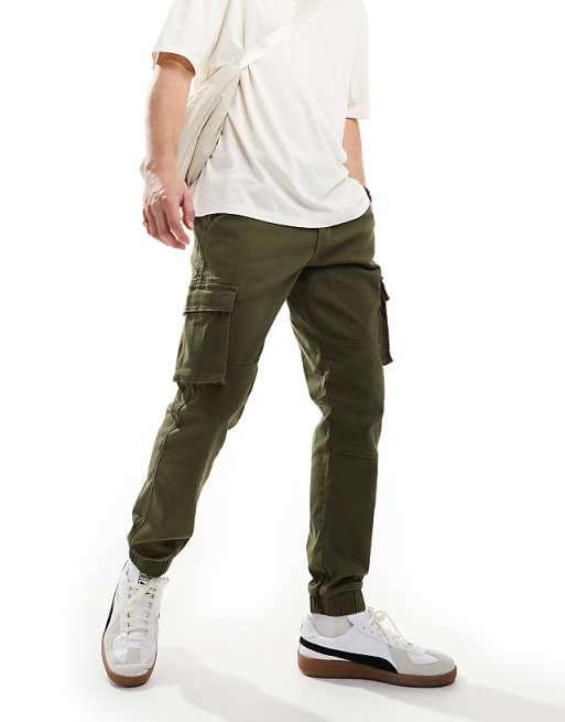 ONLY & SONS tapered fit cargo pants with cuffed bottom in ONLY & SONS tapered fit cargo pants with cuffed bottom in