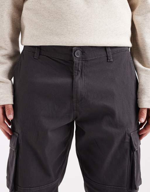 Only & Sons - Tapered grå cargobukser med tætsiddende buksekanter, 4 af 5