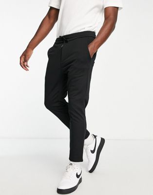 Only & Sons tapered smart trouser in black