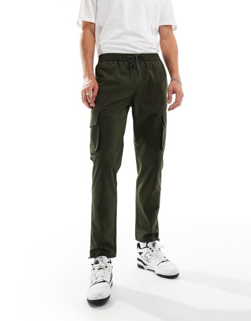 ONLY & SONS tapered tech cargo in khaki, 4 of 5