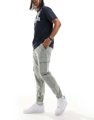 Only & Sons Tapered Tech Cargo In Gray