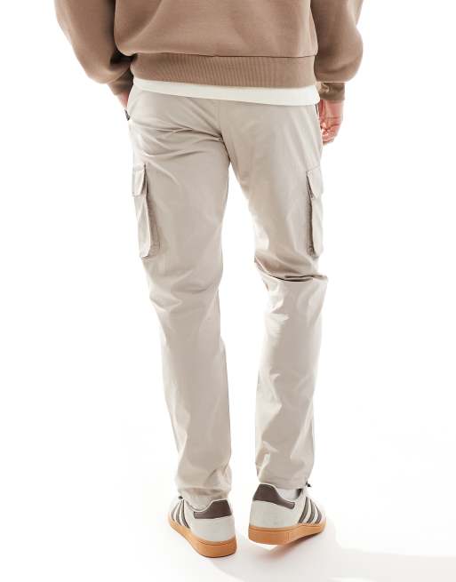 ONLY & SONS tapered tech cargo in stone, 2 of 5
