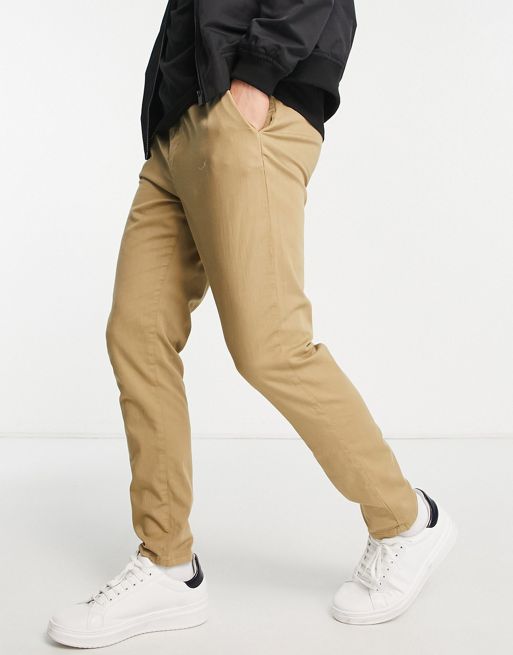 Only & Sons tapered trousers in stone | ASOS