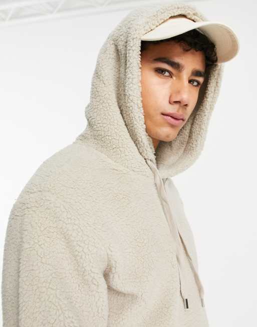 Teddy Half-Zip Hoodie - Ecru