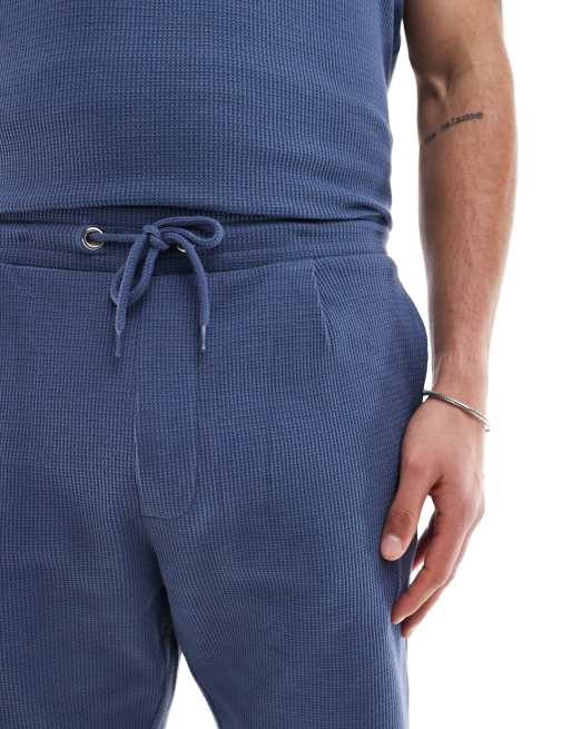 ONLY & SONS texture shorts in indigo blue (part of a set), 3 of 5
