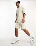 [ONLY & SONS] Only & Sons textured jersey shorts in beige (part of a set)-Neutral XS Pelican