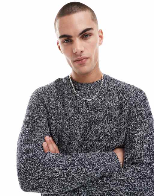 Only Sons Textured Knit Sweater in Navy