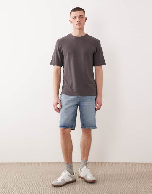 ONLY & SONS textured knit T-shirt in gray, 3 of 5