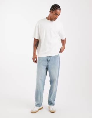 Only & Sons Textured Oversized T-shirt In White