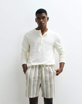 Only & Sons Tie Waist Shorts In Green