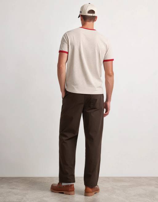 ONLY & SONS Toby locker zulaufende Hose aus Baumwolle in Dunkelbraun, 7 von 8