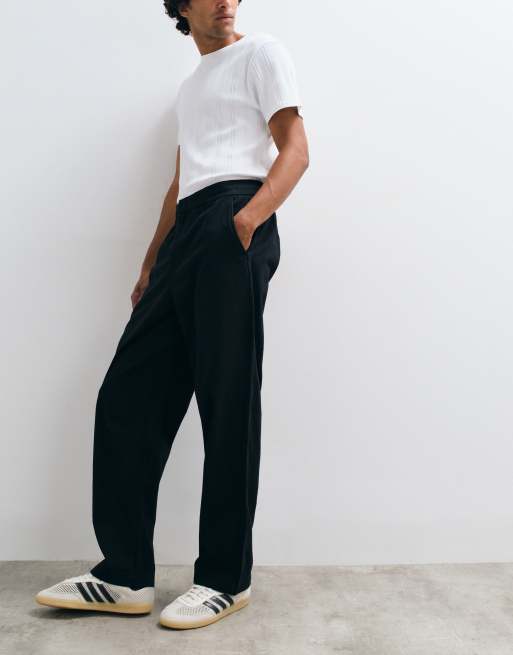 ONLY & SONS Toby loose tapered fit cotton pants in black, 2 of 5