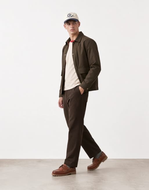 ONLY & SONS Toby pantalon ample fuselé en coton marron foncé, 6 de 8