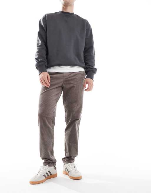 Only & Sons - Toelopende cargobroek van corduroy in lichtbruin, 2 van 5