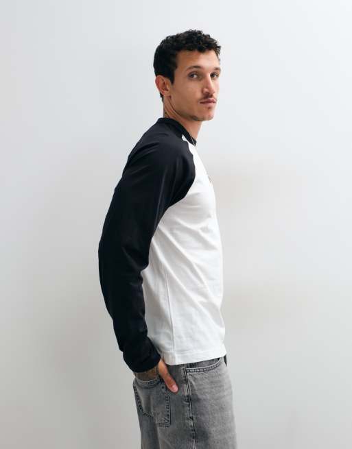 ONLY & SONS top met raglanmouwen en contrast in zwart-wit, 4 van 5