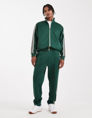 Only & Sons Track Top With Side Stripes In Green