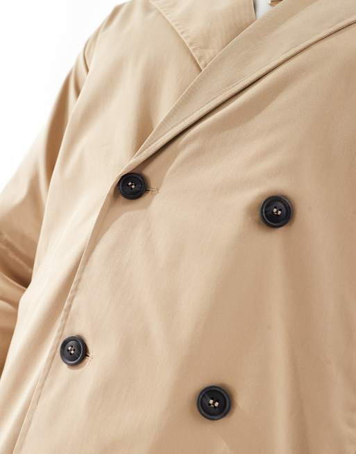Only & Sons - Trench-coat à épaules tombantes - Beige, 3 de 4