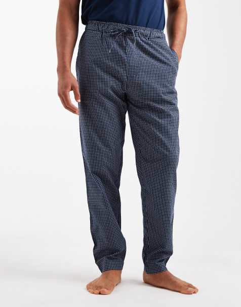 ONLY & SONS trousers & t-shirt pyjama gift set in navy & white - view 2