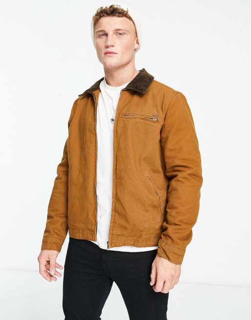 Only & Sons trucker jacket in brown | ASOS