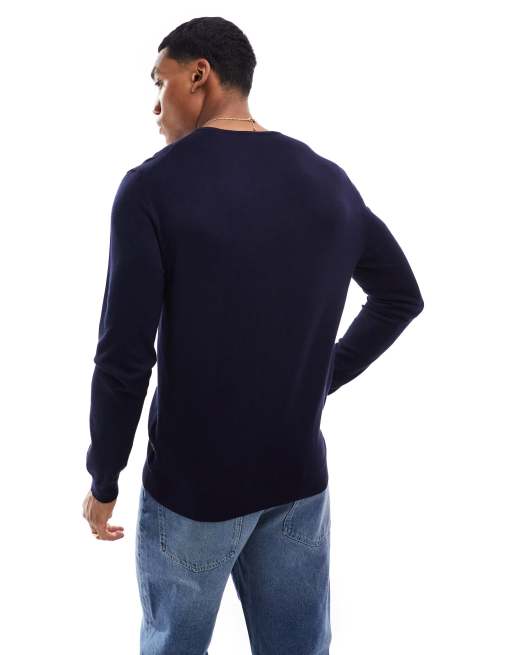Only & Sons - Trui met ronde hals in marineblauw, 4 van 4