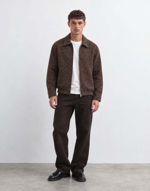 ONLY & SONS tweed jack in chocoladebruin, 7 van 9