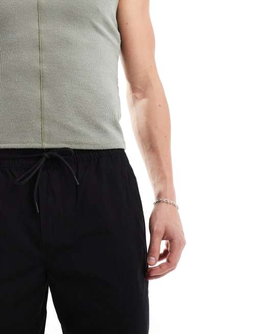 Only & Sons – Twillshorts zum Reinschlüpfen in Schwarz, 2 von 5