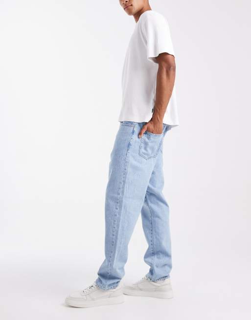 ONLY & SONS – Tye – Jasnoniebieskie zwężane jeansy o luźnym kroju, 3 z 5
