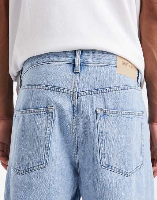 ONLY & SONS – Tye – Jasnoniebieskie zwężane jeansy o luźnym kroju, 4 z 5