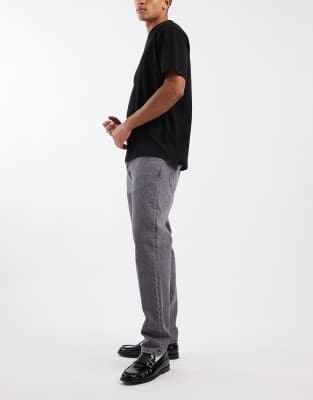 Only & Sons Tye Loose Tapered Jeans In Gray