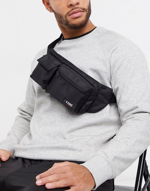 Only & Sons utility bumbag in black