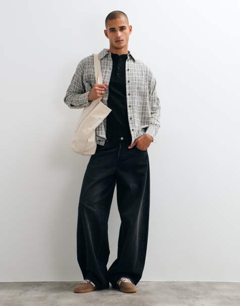 ONLY & SONS - Vaqueros Kayce de corte barrel en denim negro - view 1