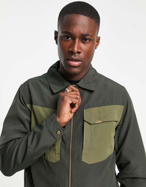 Only & Sons - Veste de travail à fermeture éclair avec poches poitrine - Kaki, 3 de 4