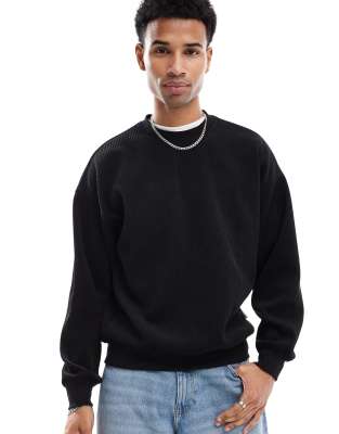 Only & Sons Vintage Fit Cord Sweater In Black