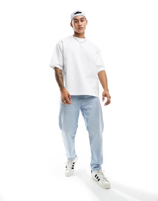 Only & Sons – Vit t-shirt i extra oversize