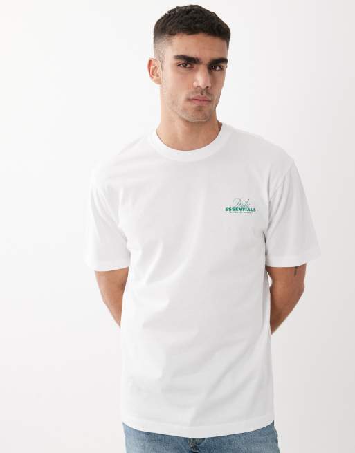 ONLY & SONS – Vit t-shirt med avslappnad passform och cafétryck baktill, 2 av 5