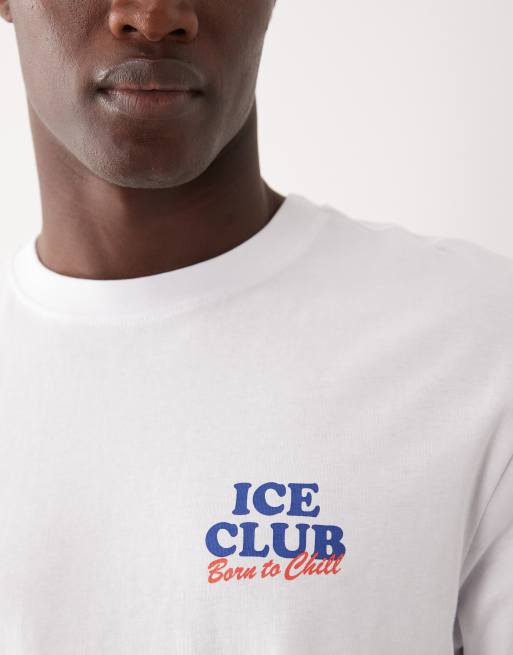 ONLY & SONS – Vit t-shirt med avslappnad passform och tryck på ryggen, 4 av 5