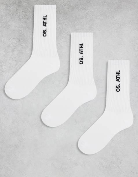 ONLY & SONS – Vita strumpor med svart text, 3-pack - view 1